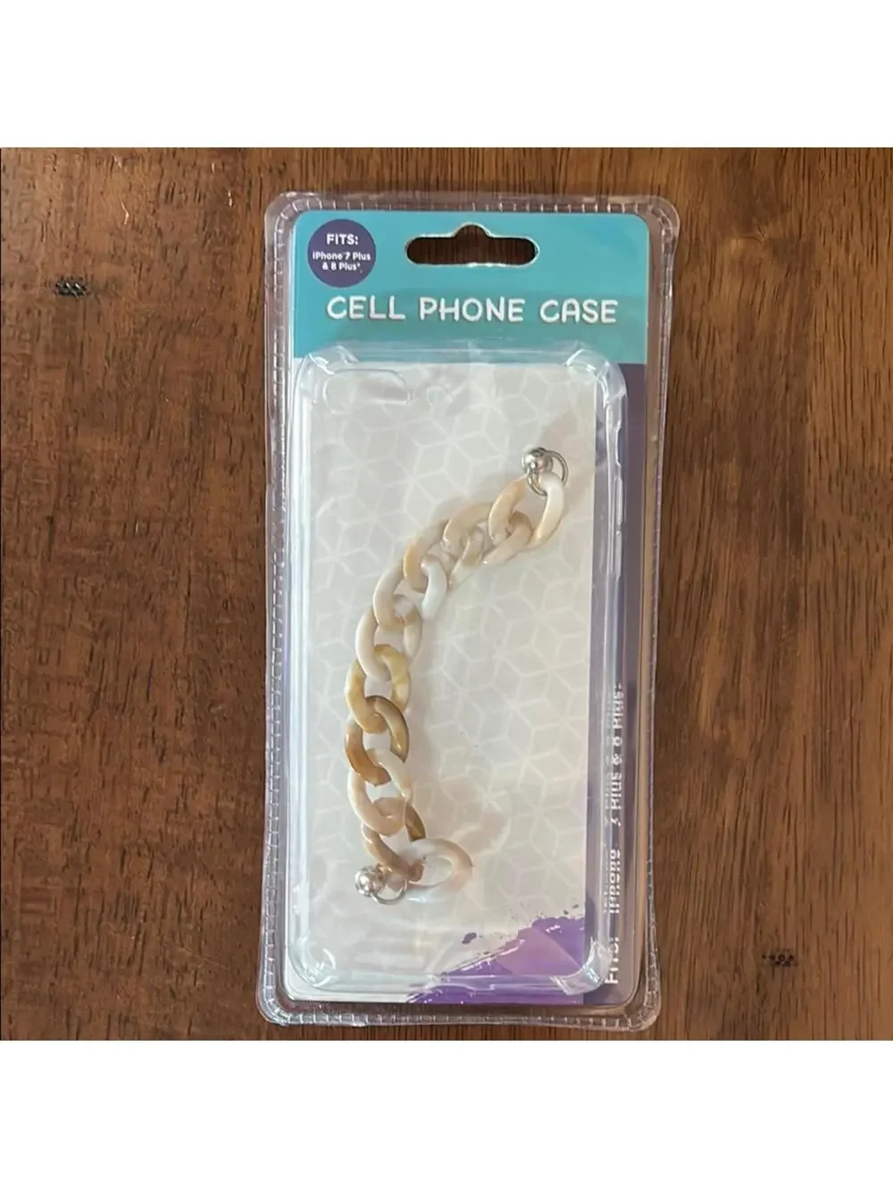 Stylish Clear Cell Phone Case with Chain for iPhone 6 Plus/8 Plus